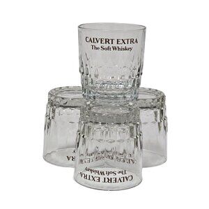 Vintage Calvert Extra The Soft Whiskey Glasses Set Of 4